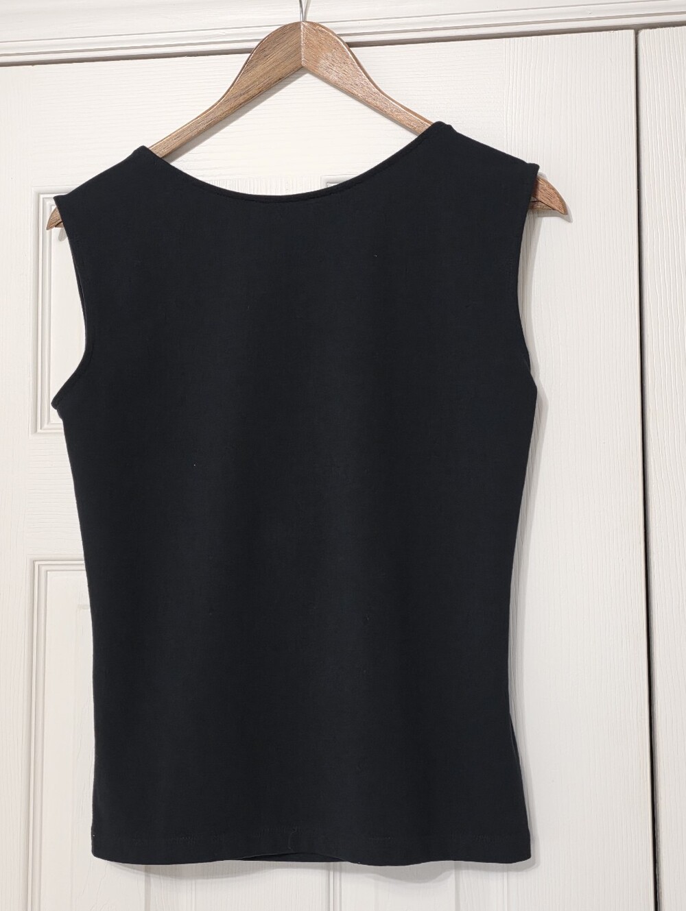 Madewell Classic Black Sleeveless Shell Dropped Back Top